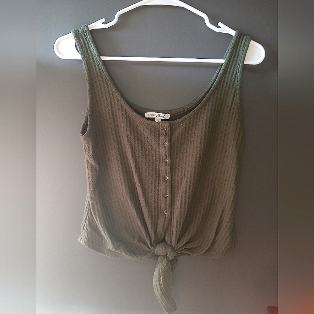 EXPRESS WOMEN'S SIZE SMALL OLIVE GREEN SUMMER TANK TOP